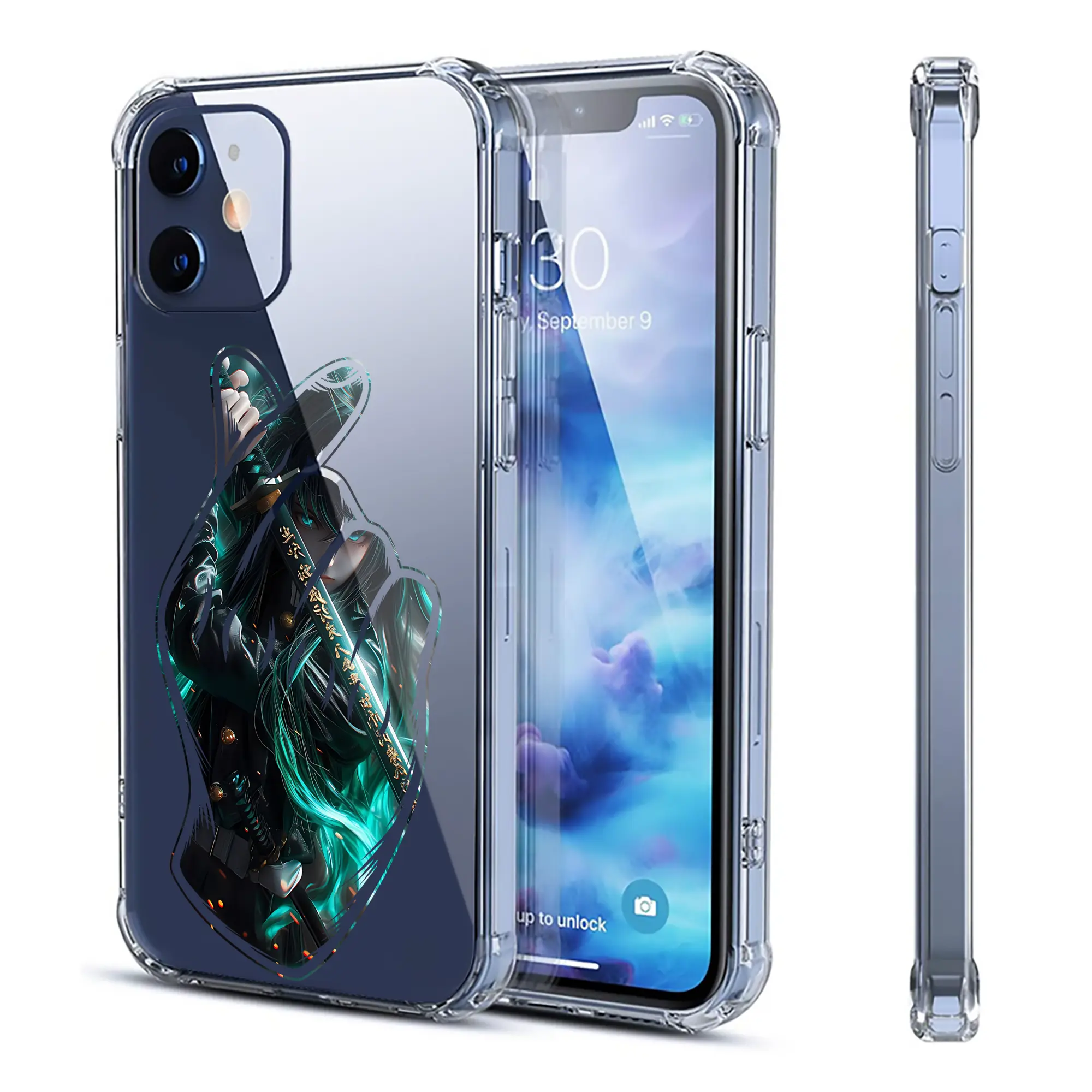 鬼滅の刃 グッズ,時透 無一郎 - IPhone 12シリーズ対応 ・ 透明スマホケース ・ クリアソフトケース ・ TPU素材 ・ 耐衝撃 ・ 高密着 ・ 防汚 防指紋 ・ 簡単着脱